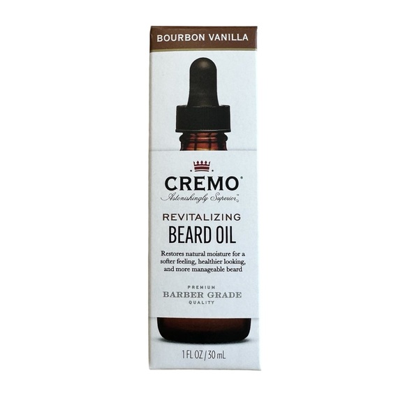 Cremo Other - NEW Cremo Beard Oil Bourbon Vanilla Premium Barber Quality All Lengths 1 oz